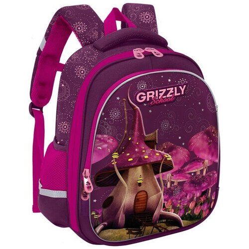 фото Рюкзак школьный grizzly raz-086-7/1 фиолетовый