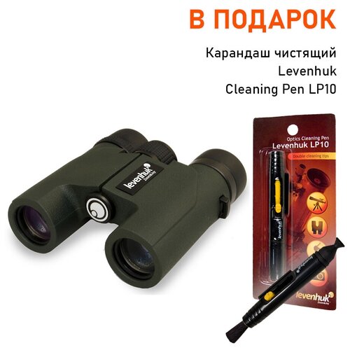 фото Бинокль levenhuk karma pro 10x25+ в подарок карандаш чистящий levenhuk cleaning pen lp10