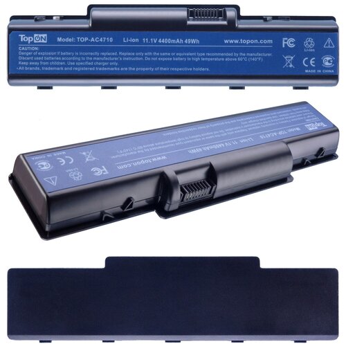 фото Аккумулятор top-ac4710 11.1v 4400mah 49wh для ноутбука acer aspire 2930, 4230, 4310, 4520, 4740. pn: ak.006bt.025, as07a31 topon