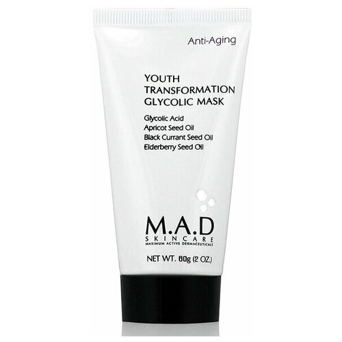 фото M.a.d skincare омолаживающая маска с гликолевой кислотой youth transformation glycolic mask, 60 гр