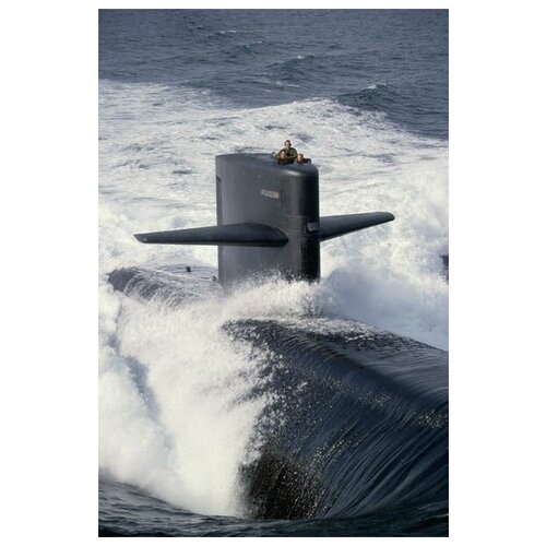 фото Постер на холсте подводная лодка №10 40см. x 60см. твой постер