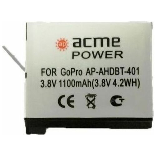 фото Аккумулятор для экшн- камер acmepower ap- ahdbt-401 для: gopro hero4
