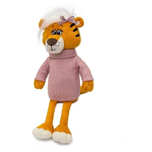 фото Мягкая игрушка "тигрица марни в розовом свитере", 25 см kult of toys