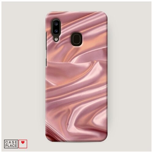 фото Чехол пластиковый samsung galaxy a30 текстура розовый шелк case place