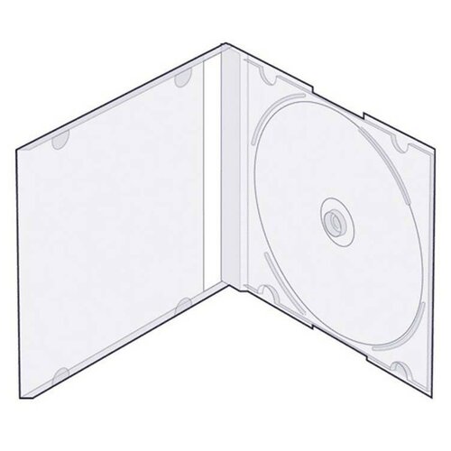 фото Бокс для cd/dvd дисков vs cd-box slim прозрачный (5 штук в уп) cdb-sl-t5 250717