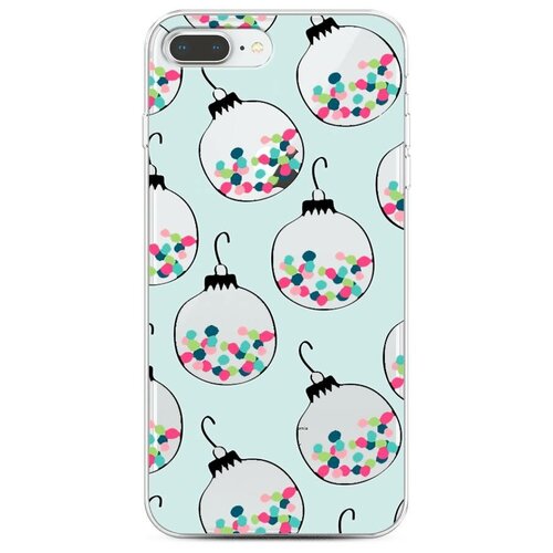 фото Силиконовый чехол "шарики с конфетти" на apple iphone 7 plus/8 plus / айфон 7 plus/8 plus case place