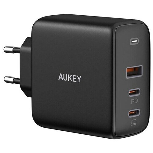 фото Сетевое зарядное устройство aukey omnia mix3 90w 3-port 90w, цвет черный (pa-b6s)