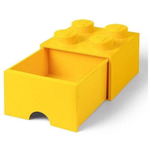 фото Ящик lego для хранения 4 выдвижной storage brick желтый