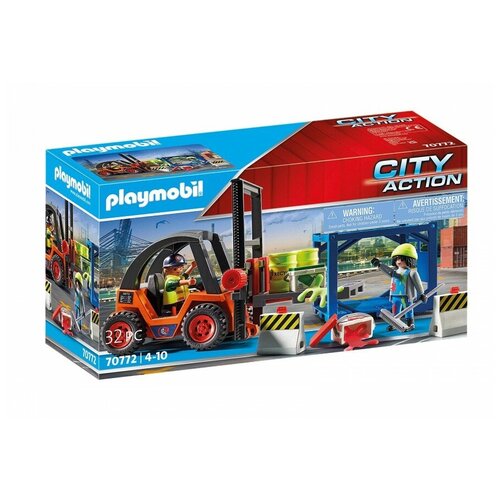 фото Конструктор playmobil 70772 city action вилочный погрузчик с грузом