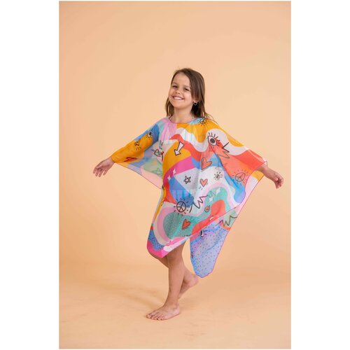 фото Пляжное платье туника детская sfer.tex 122-140 разноцветная