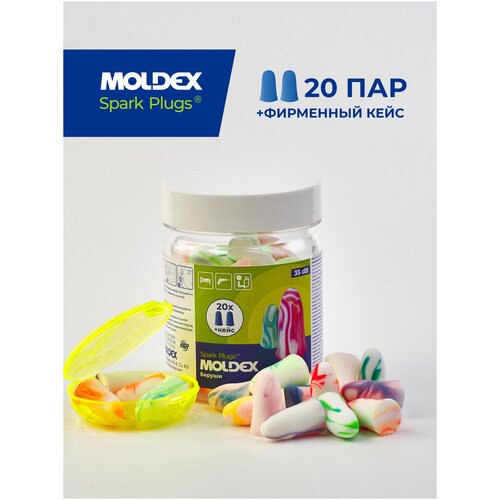 фото Беруши moldex, 20 пар, голубой, зеленый