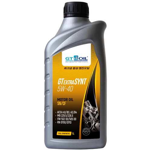 фото Синтетическое моторное масло gt oil gt extra synt 5w-40, 1 л