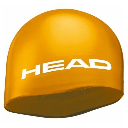 фото Шапочка для плавания стартовая head silicone moulded, цвет - оранжевый;материал - силикон 100%