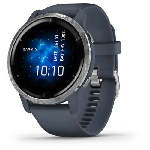 фото Умные часы garmin venu 2, gps, wi-fi, blue granite + passivated, ww (010-02430-10)