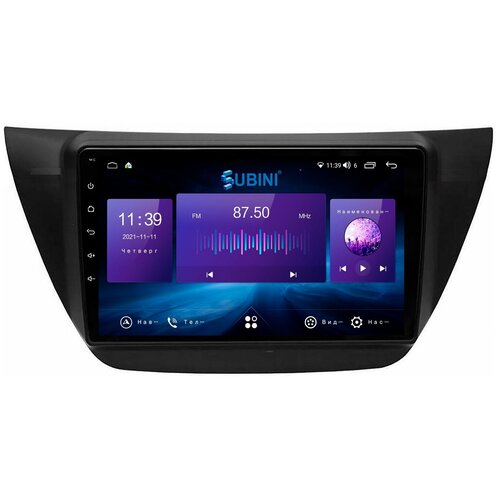 фото Штатная автомагнитола subini для mitsubishi lancer ix 2000-2010, 6/128 гб, на android 10 (api29), 8-ядерный процессор, экран ips 9 дюймов multi touch, wi-fi, gps, 2 din, usb, sim-карта, с усилителем звука tda7850