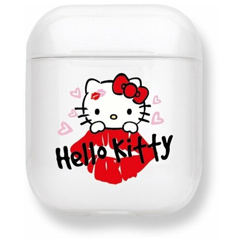 фото Чехол tpu для airpods 1 / 2, эйрподсы, эйр подс, лицензия hello kitty 7 deppa