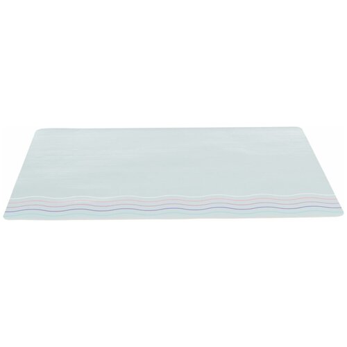 фото Коврик под миску с рисунком волны, 44 х 28 см, серый, trixie (коврик под миску для животных, 24548)
