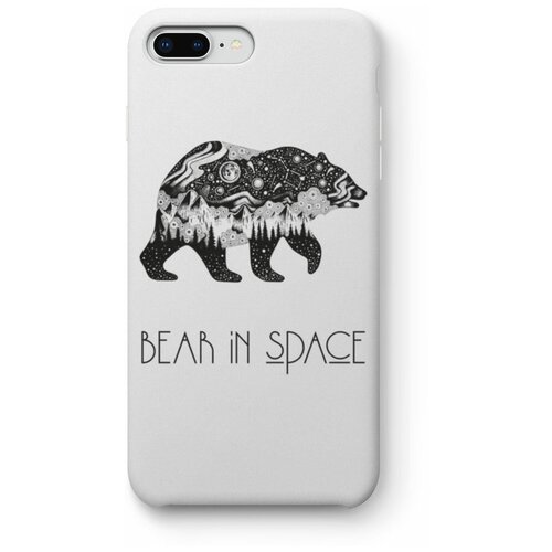 фото Чехол для iphone 7 plus "bear in space", белый black pack