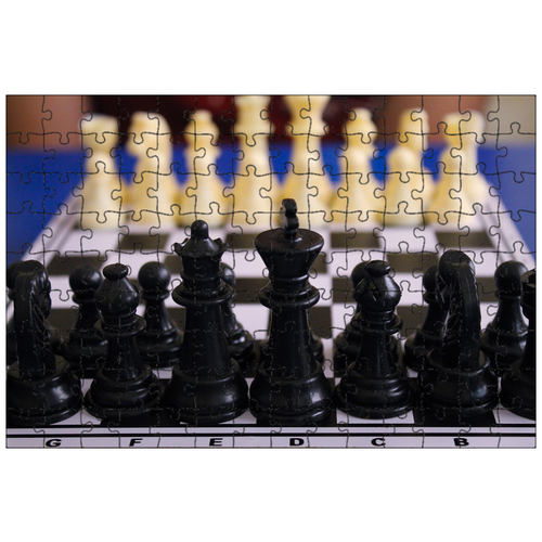 фото Магнитный пазл 27x18см."игра, шахматы, соревнование" на холодильник lotsprints