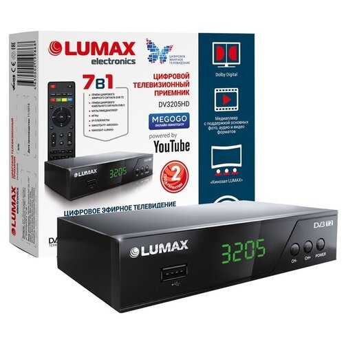 ТВ-ресивер DVB-T2 LUMAX DV3210HD