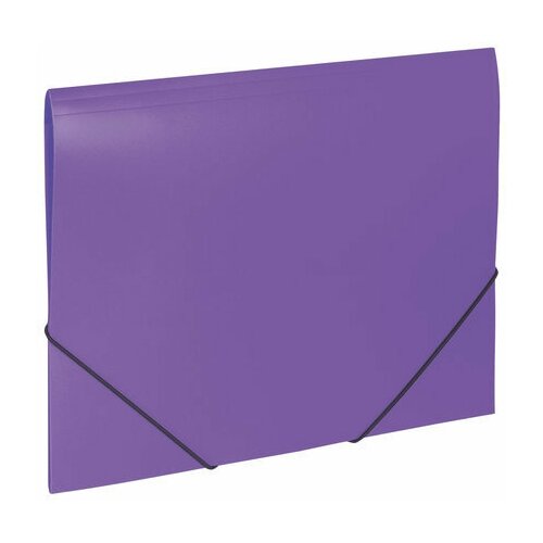 фото Папка на резинках brauberg "office", фиолетовая, до 300 листов, 500 мкм, 228081