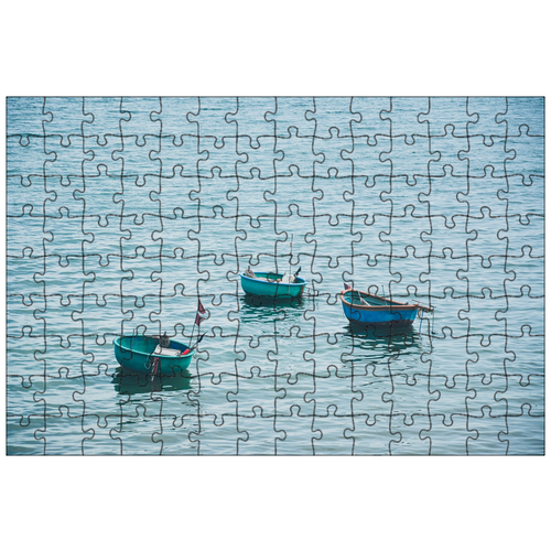 фото Магнитный пазл 27x18см."лодка, море, океан" на холодильник lotsprints