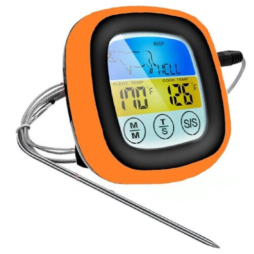 фото Термометр кулинарный, таймер электронный - термо-щуп для пищи tm-71-68, цвет - красный вся-чина