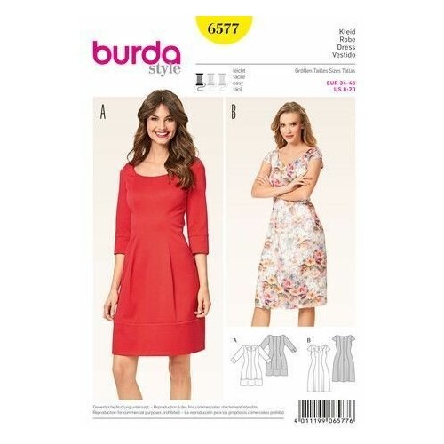 фото Выкройка burda 6577- платье