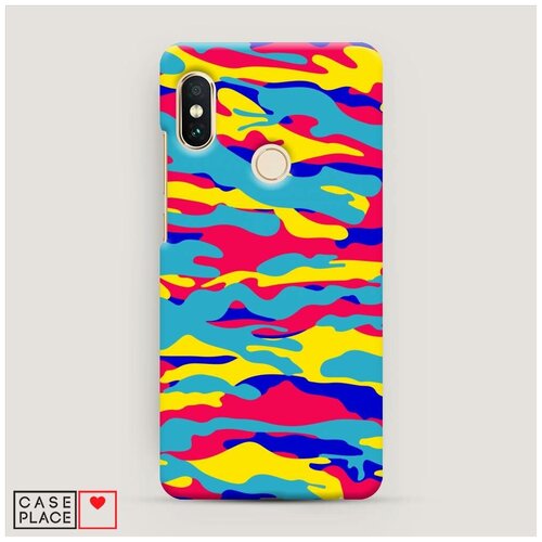 фото Чехол пластиковый xiaomi redmi note 5/note 5 pro ярко-розовый камуфляж case place