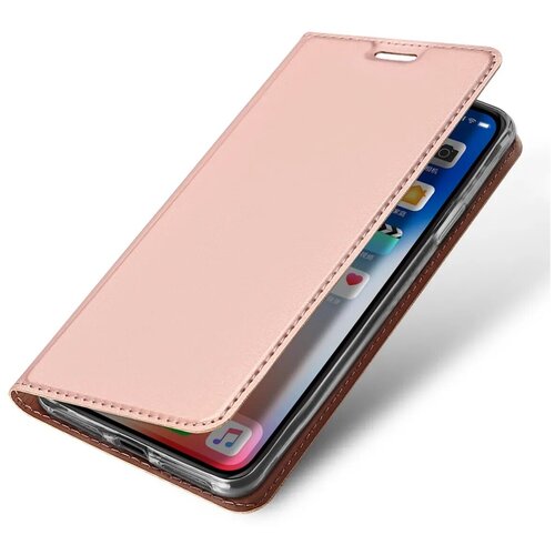 фото Чехол-книжка iphone xr, dux ducis skin pro series, боковой, розовый x-case