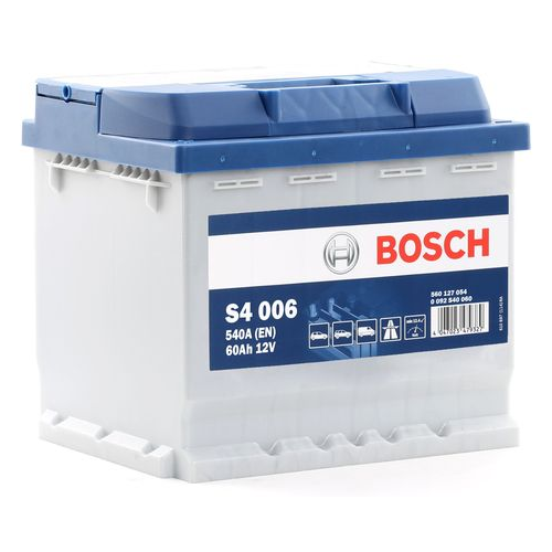 фото Аккумулятор bosch 0092s40060 s4 12v 60ah 540a