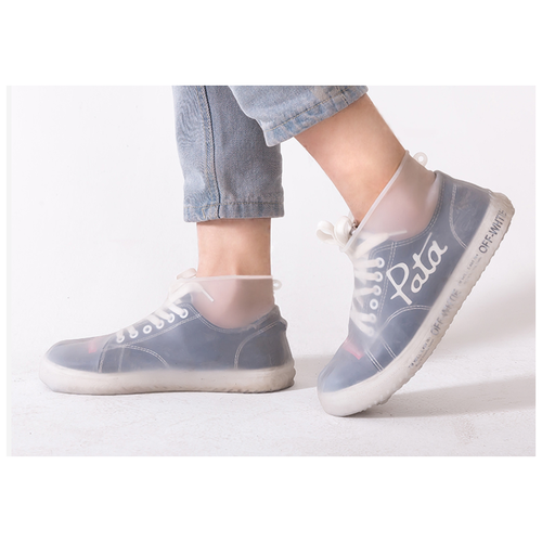 фото Силиконовые чехлы для обуви zdk (белый), 1 пара, размер l