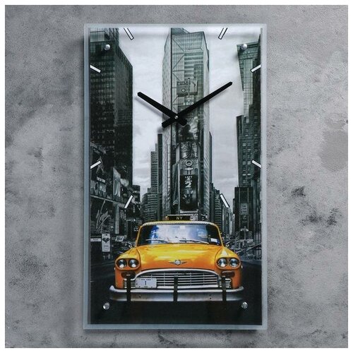 фото Часы настенные, серия: транспорт, "ретро авто", стекло, 35х60 см, микс mikimarket