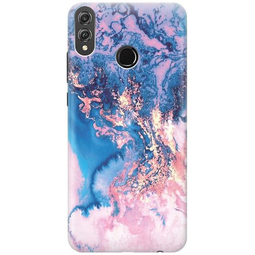 фото Gosso ультратонкий силиконовый чехол-накладка для honor 8x с принтом "blue marble"