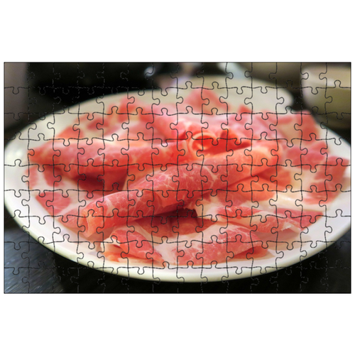 фото Магнитный пазл 27x18см."мясо, питание, горячий котелок" на холодильник lotsprints
