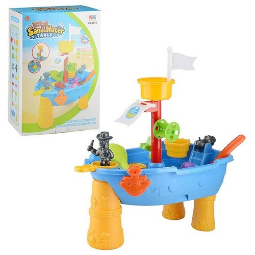 фото Стол для игр с песком и водой "лодка пиратов" hualian toys