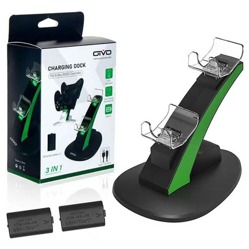 фото Зарядная станция oivo для xbox series s/x dual charging dock + 2 акб 1400 mah black iv-bx305