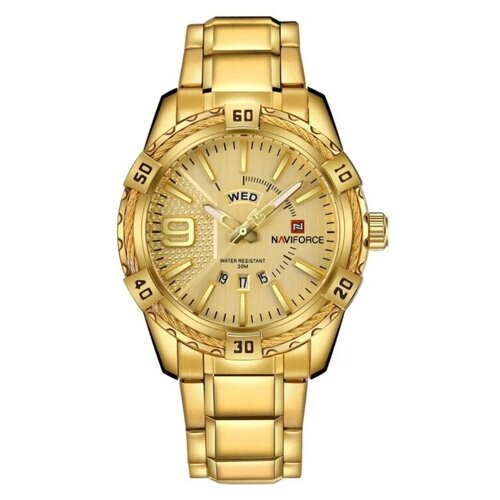 фото Наручные часы naviforce стильные мужские наручные часы naviforce, золотой