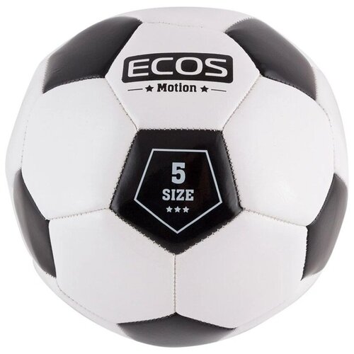 фото Футбольный мяч размер 5 ecos черно-белый
