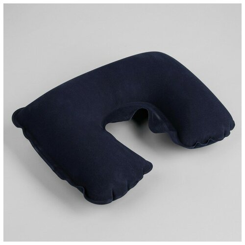 фото Подушка для шеи дорожная, надувная, 38 × 24 см, цвет синий queen fair