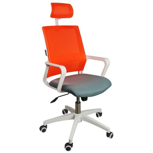 фото Компьютерное кресло norden chairs бит офисное, обивка: текстиль, цвет: оранжевый/серый