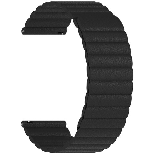 фото Универсальный кожаный ремешок для часов 22 mm lyambda pollux dsp-15-22-bk black