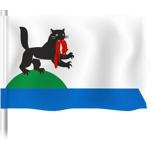 фото Флаг иркутска, размер 90x135 см. мега-арт