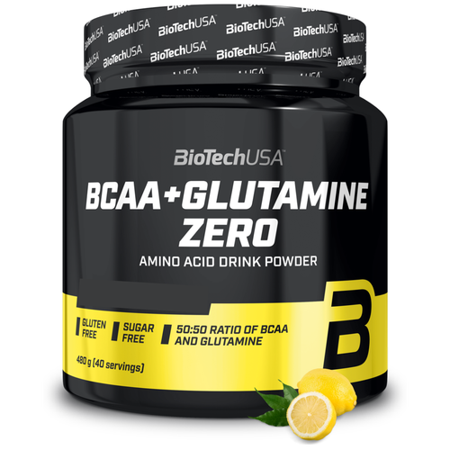 фото Biotechusa bcaa+glutamine zero 480 гр персиковый ледяной чай