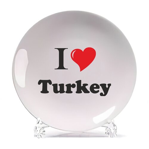 фото Тарелка coolpodarok путешествия. i love turkey