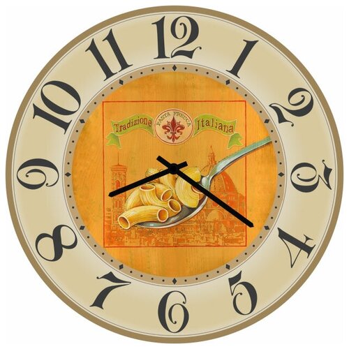 фото Svs настенные часы svs 4002713 ложка с макаронами