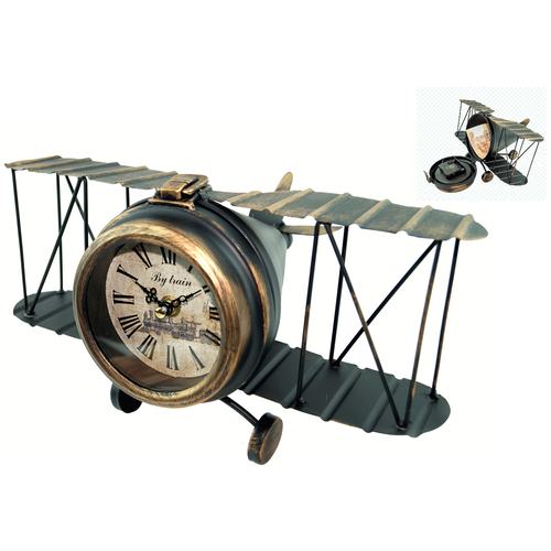 фото Модель самолета с часами и тайником, металл iron arts crafts co