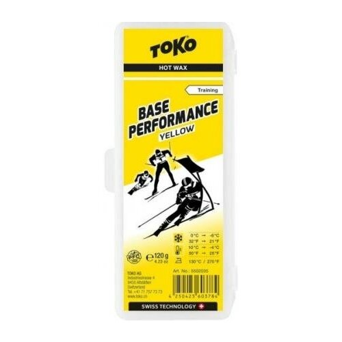 фото Безфтористый парафин toko base performance yellow 120g 5502035 (0°с -6°с)