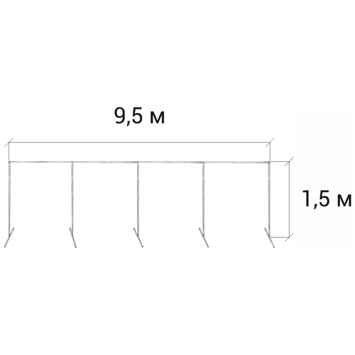 фото Стойка для хромакея 1,5 м. / 9,5 м. (без хромакея) gozhy