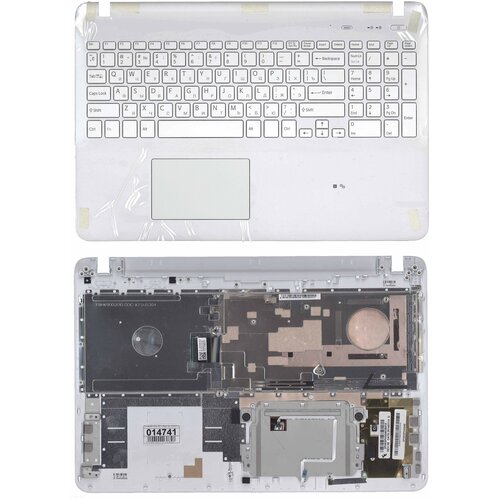 фото Клавиатура для ноутбука sony vaio 9z.nabbq.101 белая топ-панель без подсветки vbparts